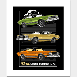 V8 Muscle Torino Car Posters and Art